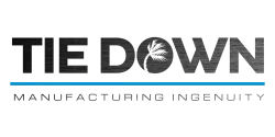 tie down black steel logo